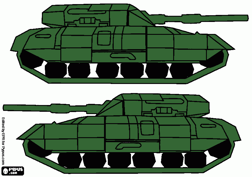 dos tanques camuflados para colorear