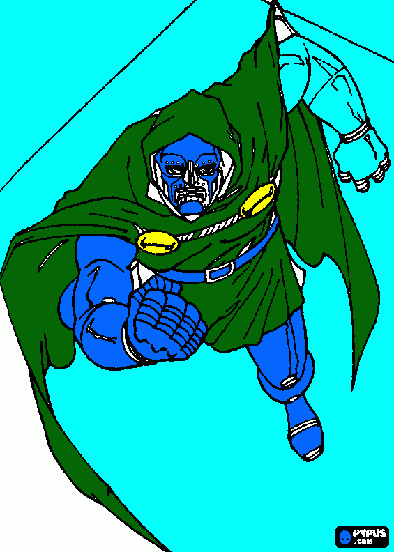  dr doom para colorear