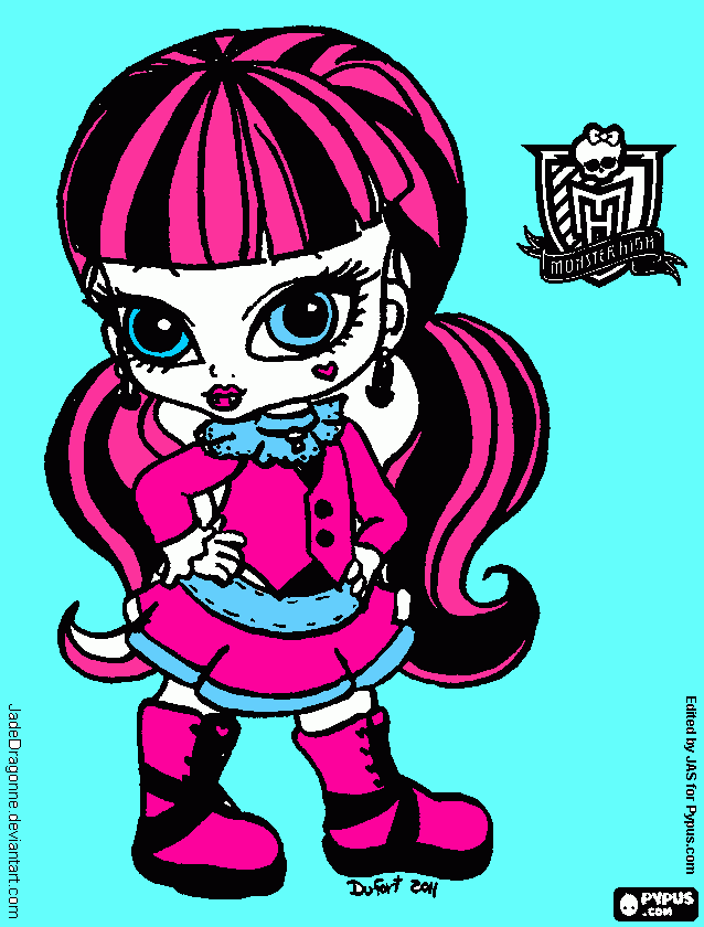 draculaura la hija del conde dracula para colorear