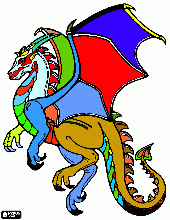 dragon arturo para colorear