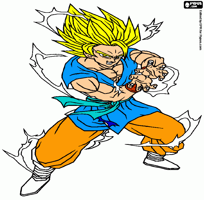 dragon ball gt final bout para colorear