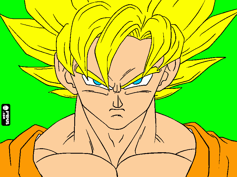 dragon ball z 4 para colorear