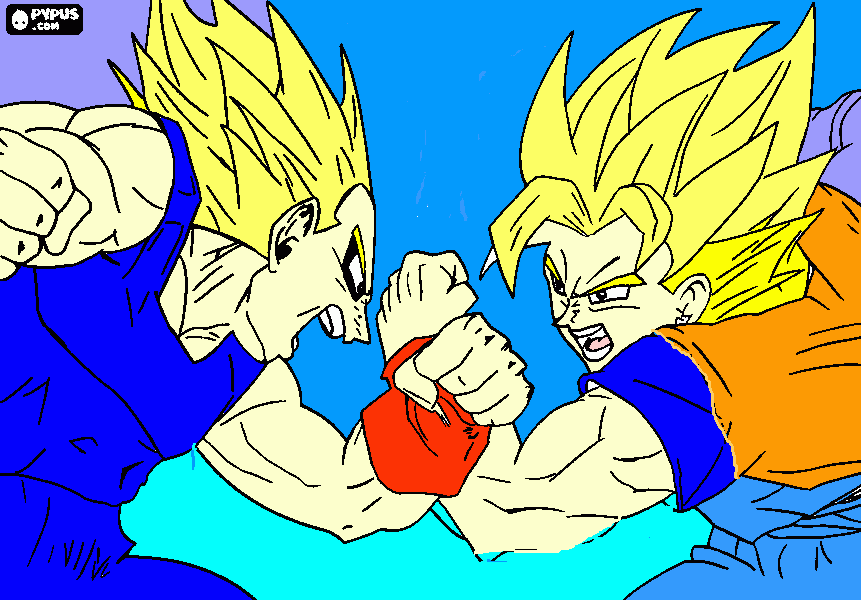 dragon ball z la batalla de los dioses para colorear