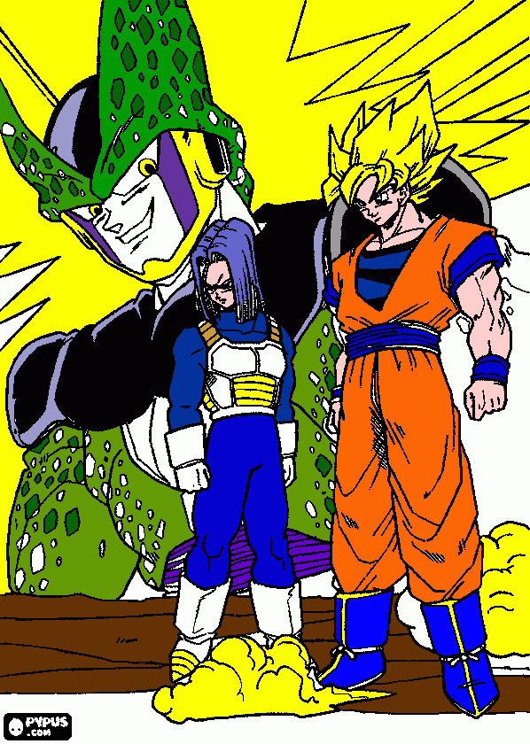 DRAGON  BALL  Z  para colorear