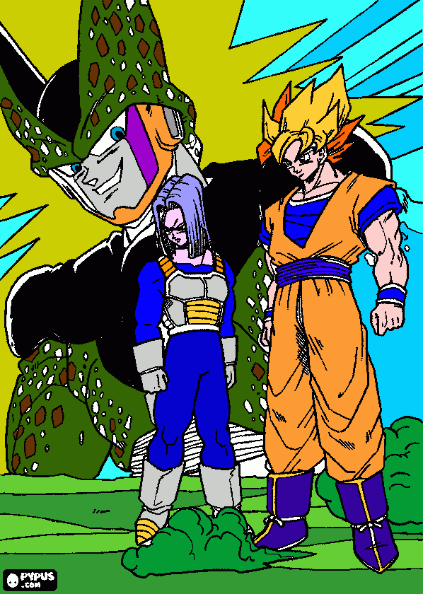 dragon ball para colorear