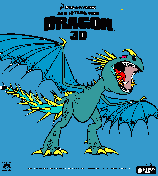 dragon chido para colorear