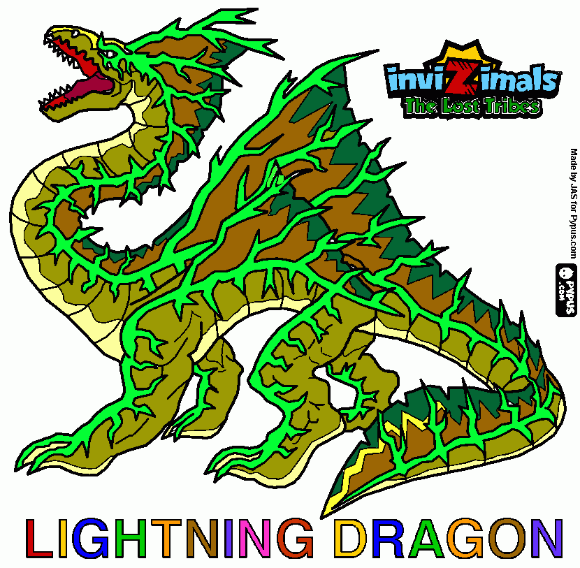  dragon de luz para colorear