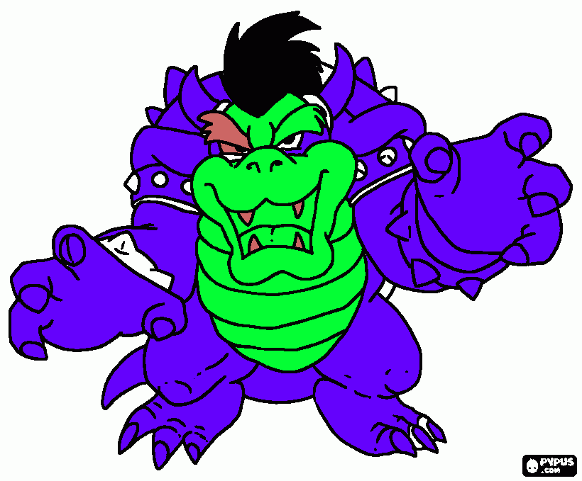 DRAGON DE MARIO para colorear