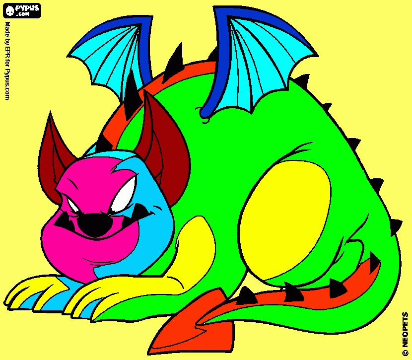 dragon dormilon para colorear