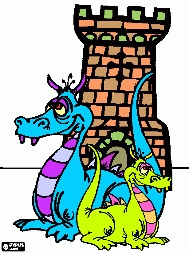 Dragon Peña los Cansinos para colorear