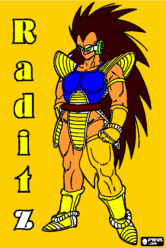 dragon z para colorear