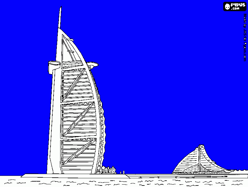 dubai para colorear