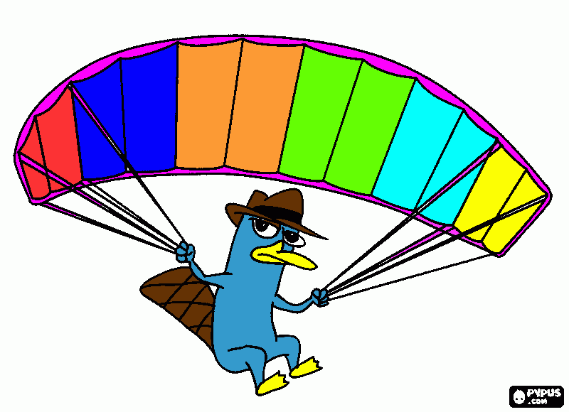 el agente perry el ornitorrico para colorear