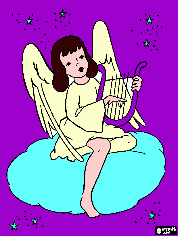 el  angel  camila para colorear