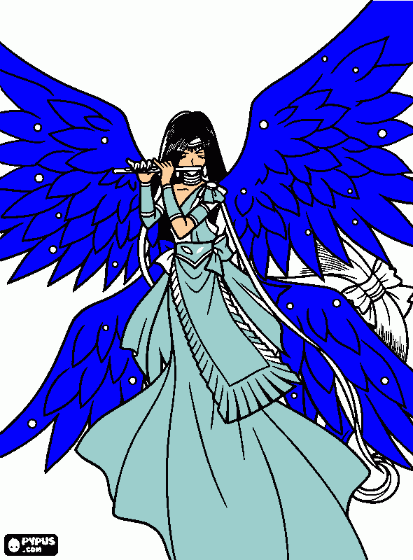 el angel malvado para colorear