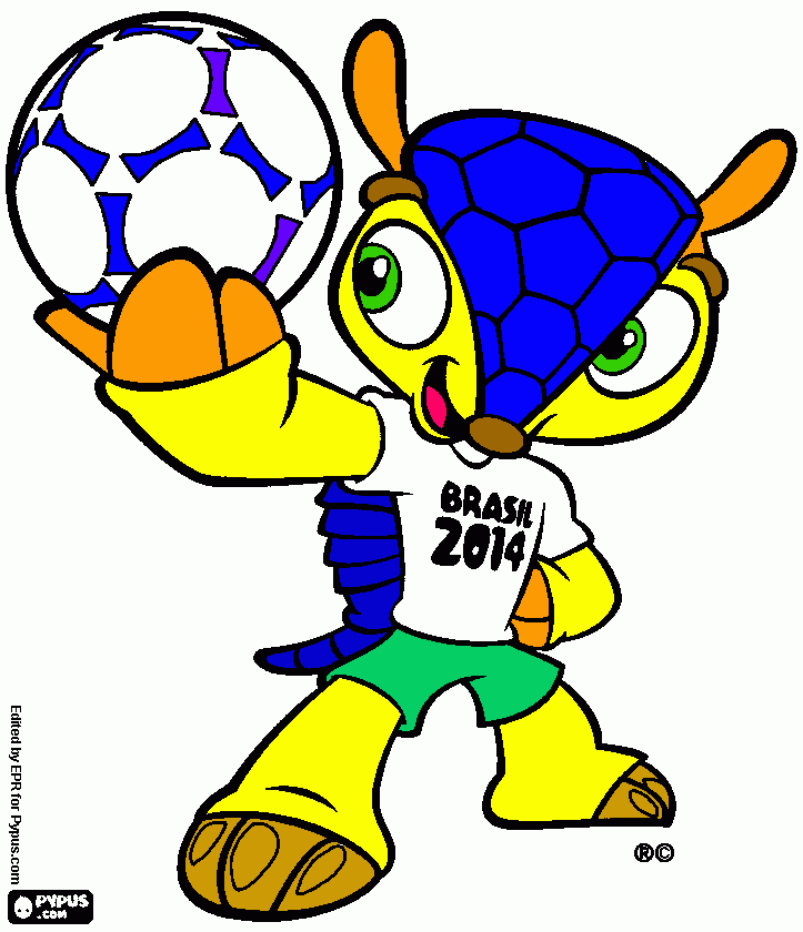 el armadillo del mundial para colorear