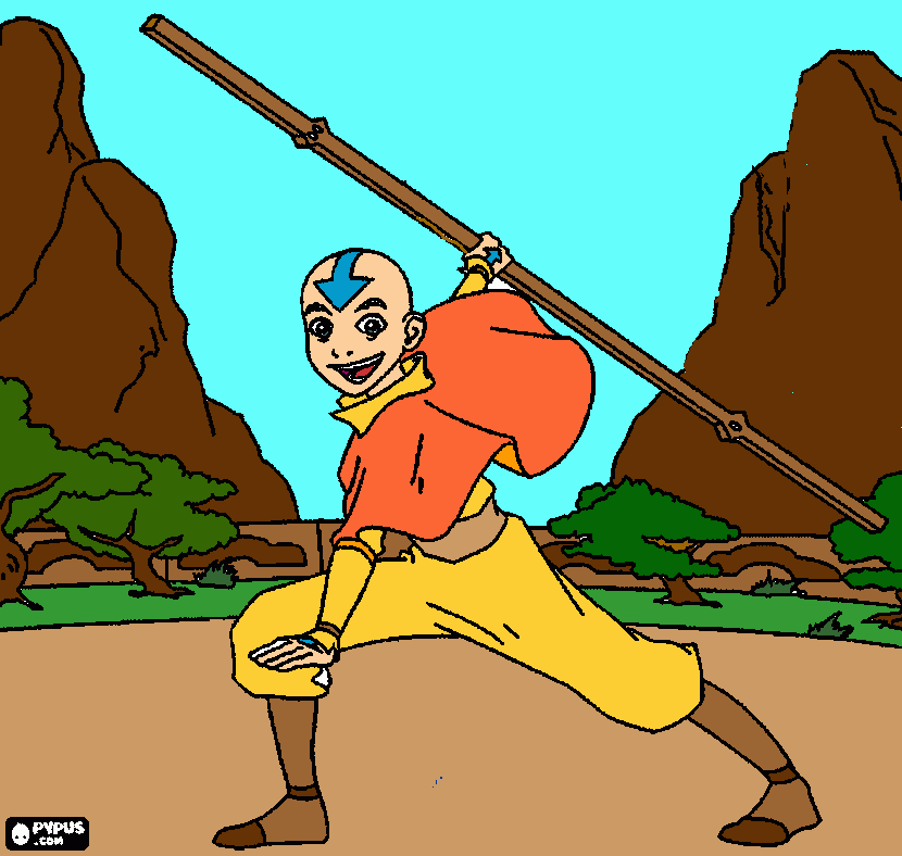 el Avatar AANG para colorear