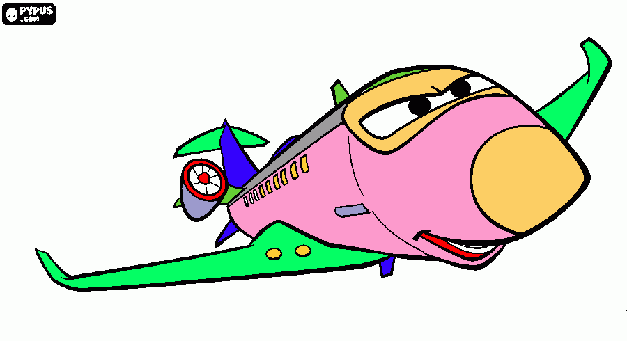 el avionzote para colorear