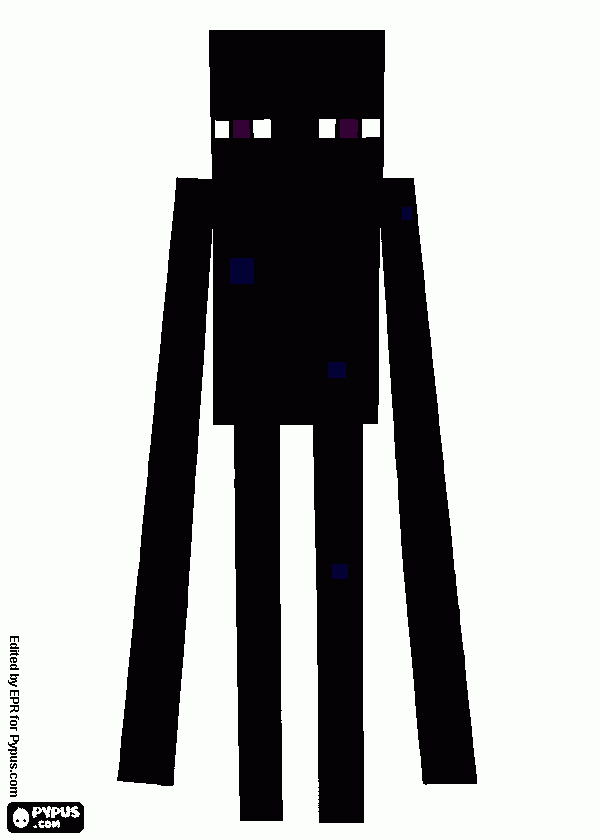 el enderman  para colorear