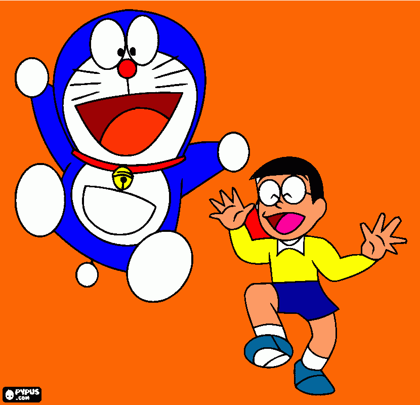 el es doraemon  para colorear el es doraemon  para imprimir