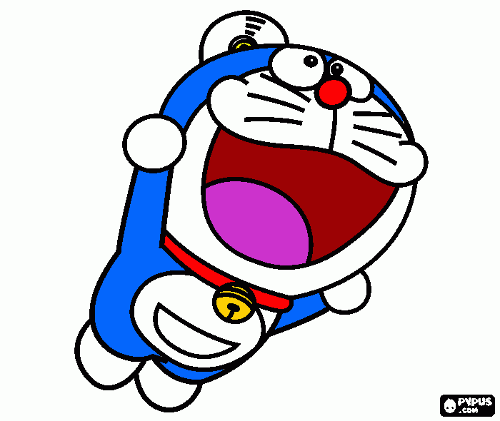 el gorrocoptero de Doraemon para colorear