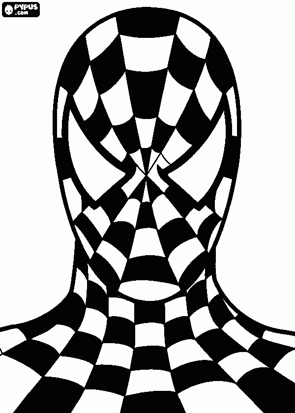 El Hombre Araña Negro para colorear