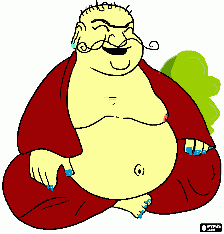 El hombre gordo para colorear