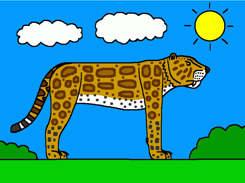 el jaguar maya del pleistoceno para colorear