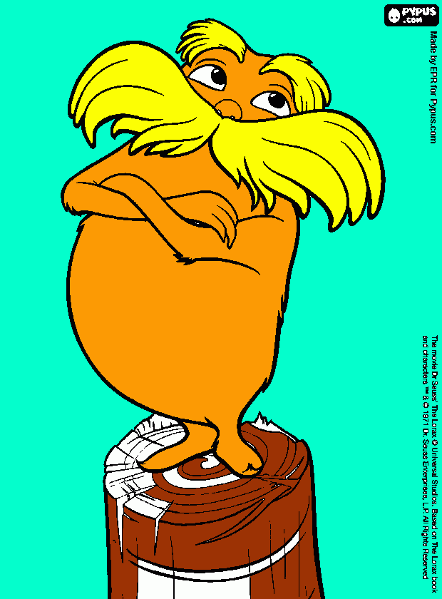 el lorax y la trufula perdida para colorear