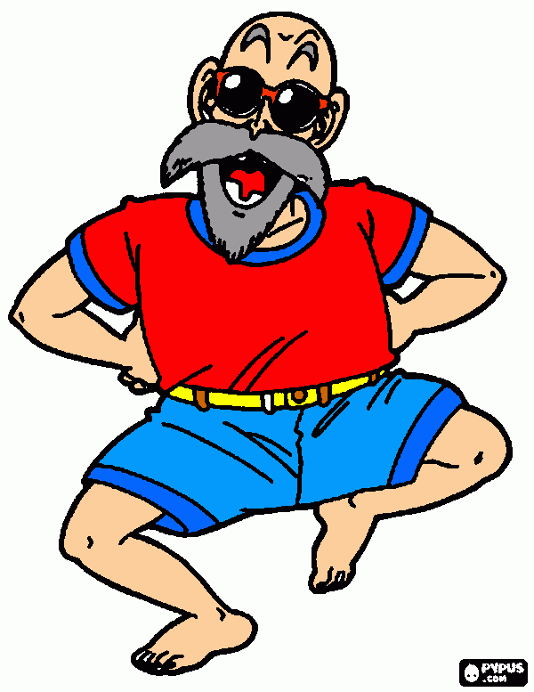 el maestro Roshi para colorear