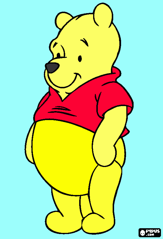 el oso winnie pooh para colorear