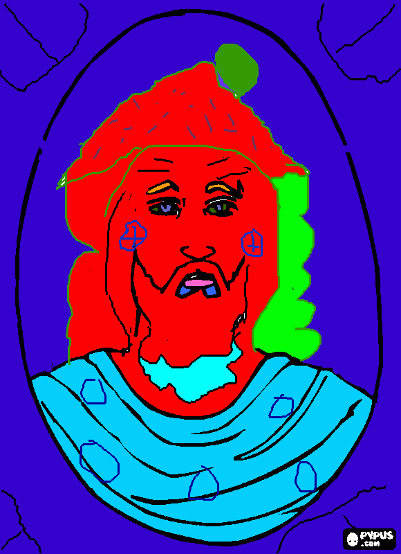 el papa noel de picasso para colorear