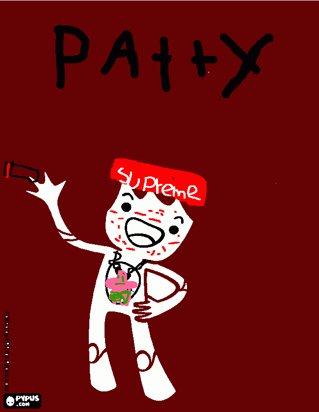 el patty está contento para colorear