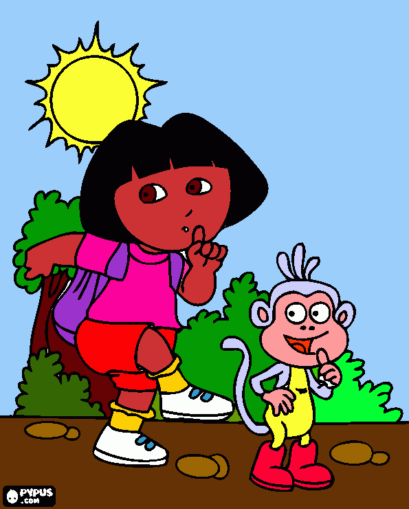 el primer dibujo de ilaria pintado sin mause, todo tactil para colorear