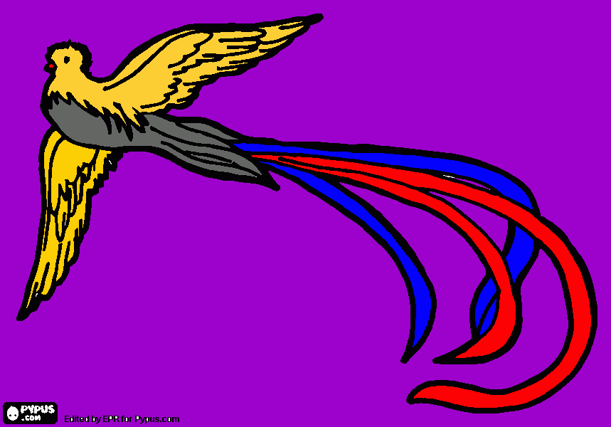 el quetzal para colorear