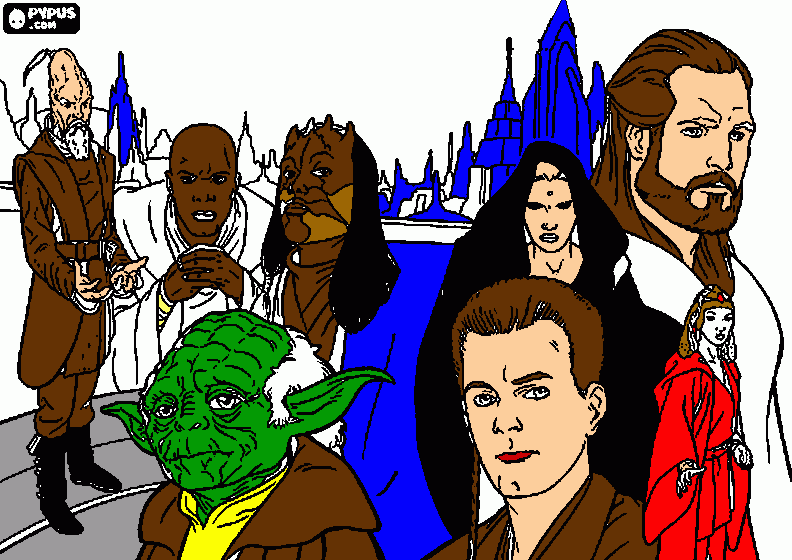 el retorno de los jedis para colorear