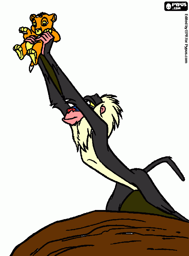 el rey leon es mi caricatura favorita  para colorear