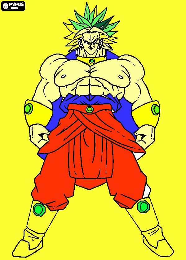 el  super  sayayin  le  jendario para colorear