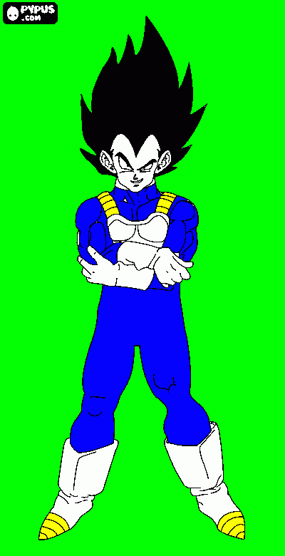 el super vegeta para colorear