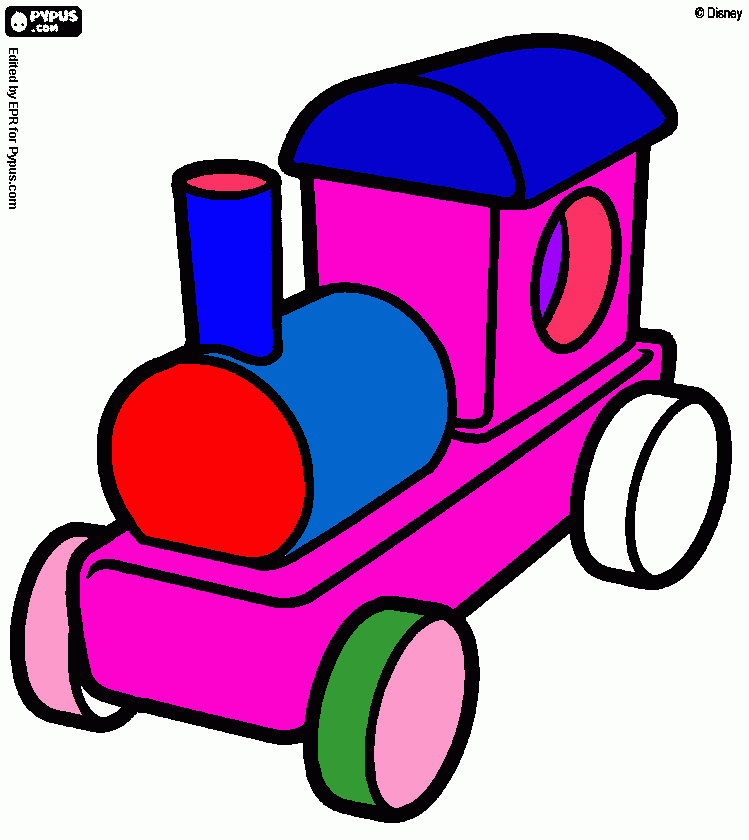 el tren chu chu para colorear