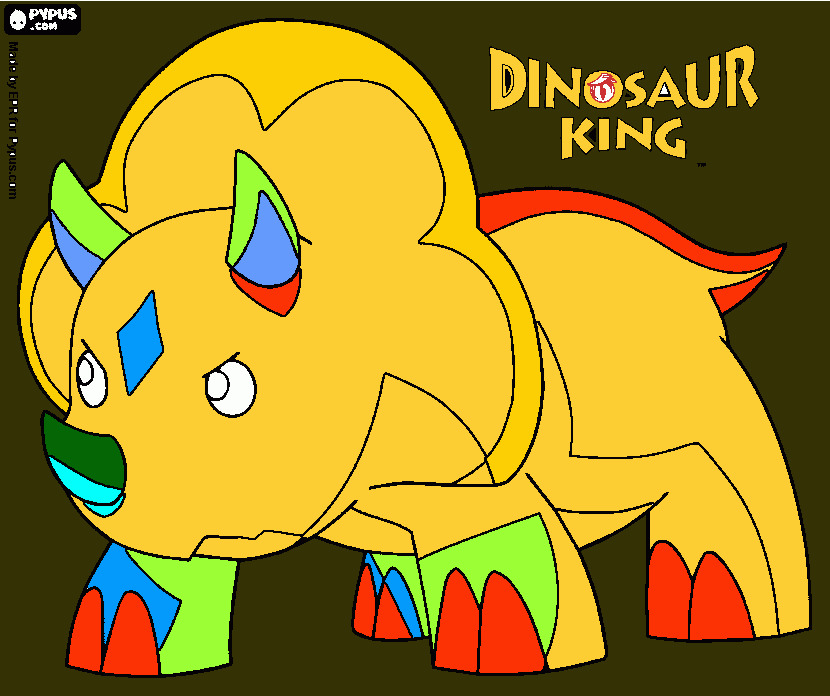 el triceratops para colorear