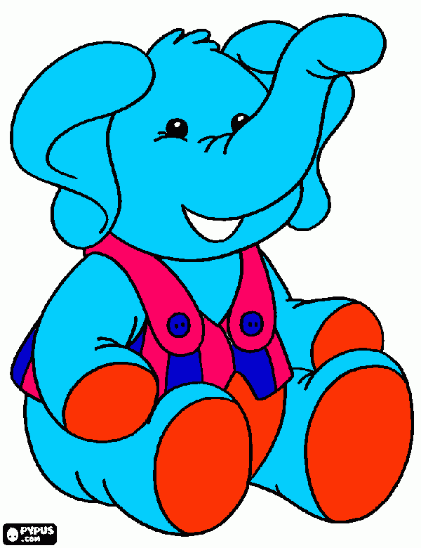 elefante colorido  para colorear