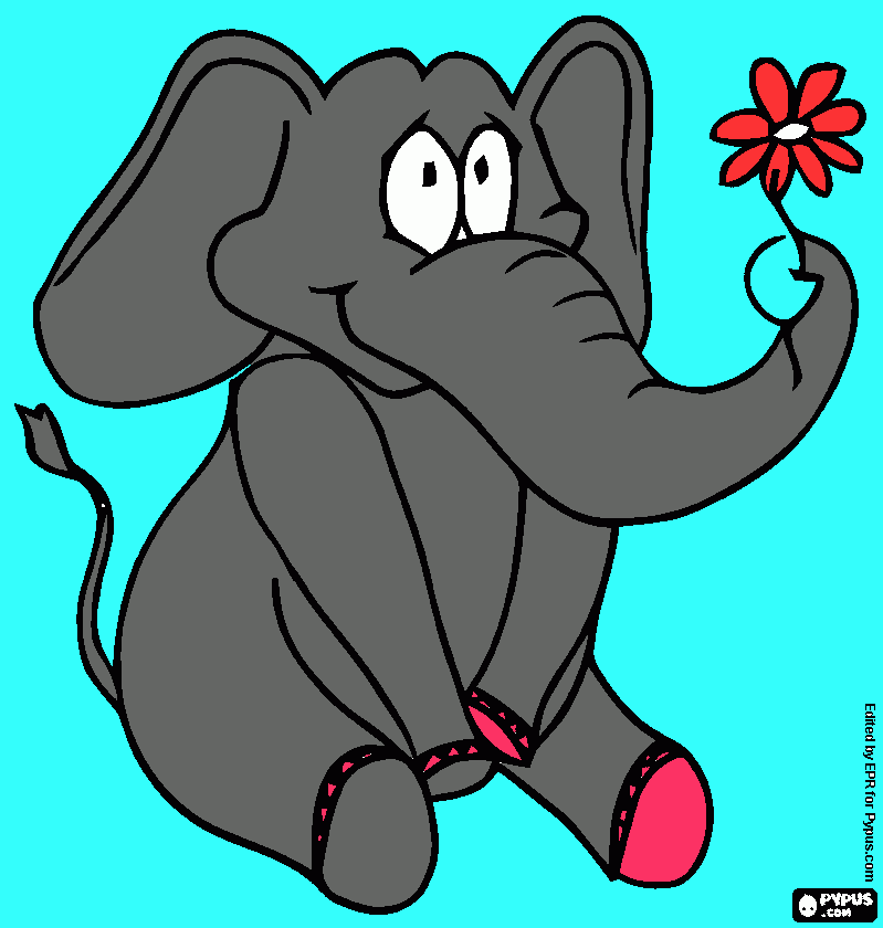 elefante hermoso. para colorear