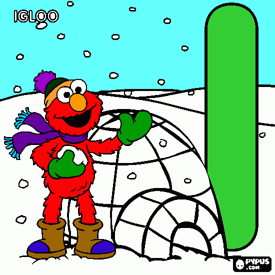 elmo iglú para colorear