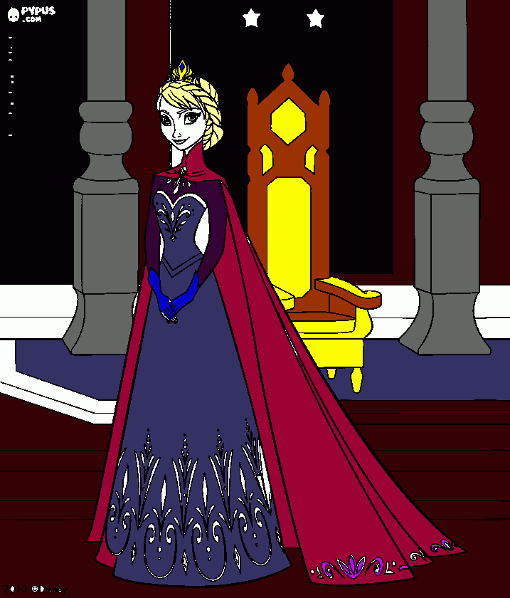 elsa bonita para colorear