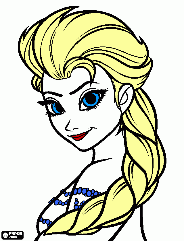 elsa de frozen para colorear