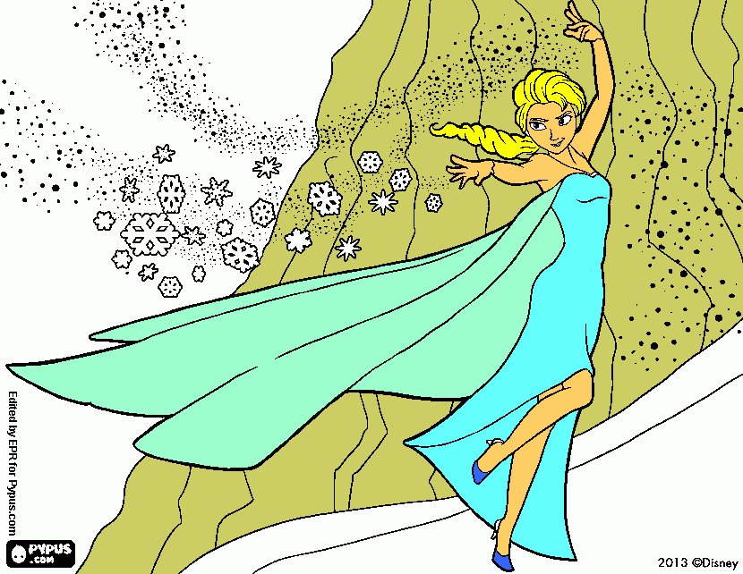 Elsa de FROZEN. para colorear