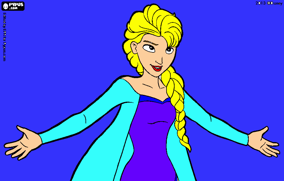 elsa es la hermana mayor de anna para colorear