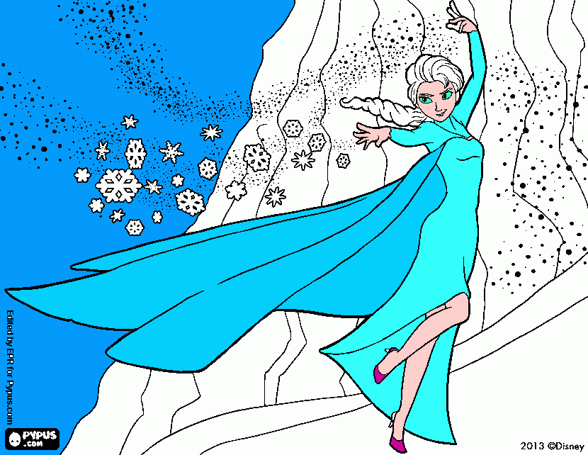 elsa y su reino. para colorear