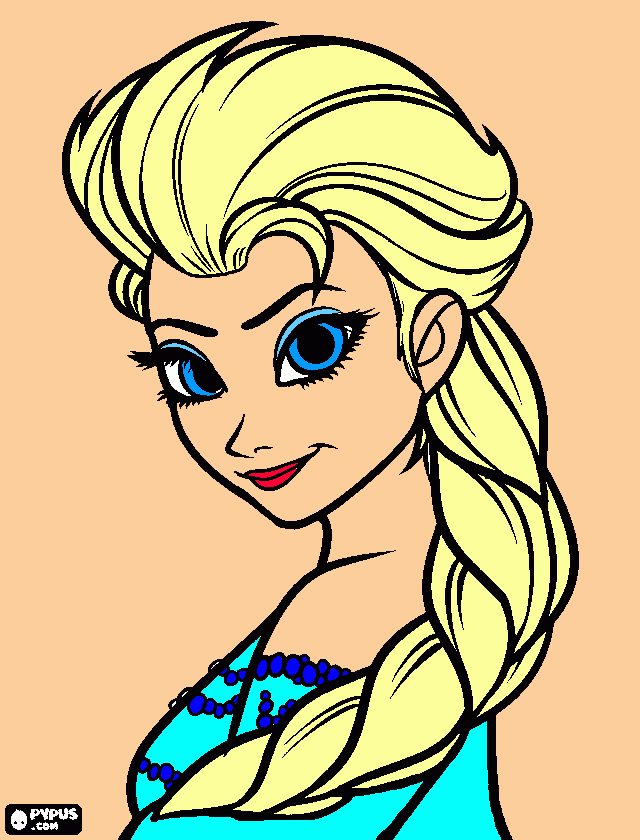 elsa para colorear